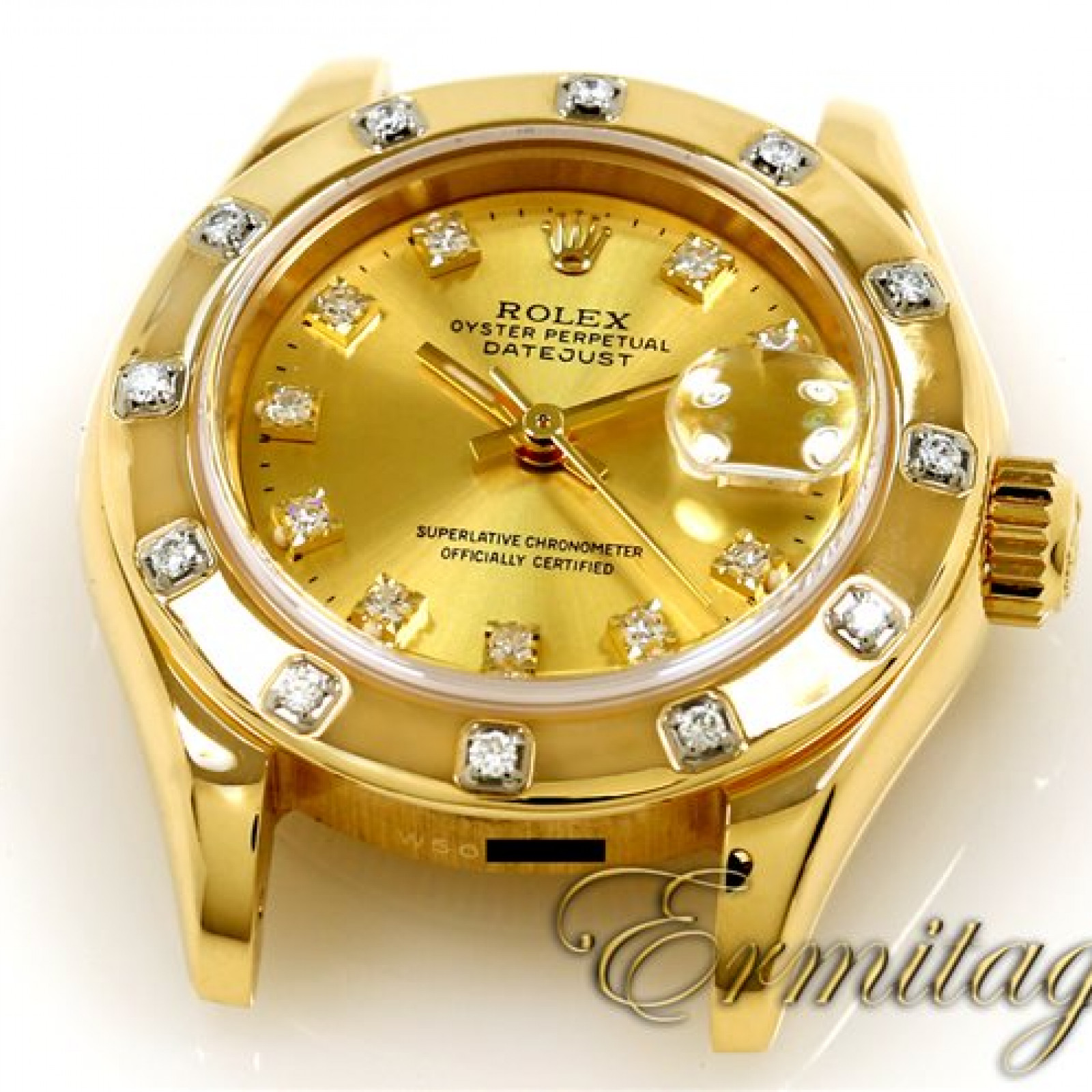 Champagne Diamond Bezel & Dial Rolex Datejust Pearlmaster 69318